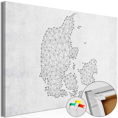 Slika na plutenoj podlozi Geometric Land [Cork Map] 120x80